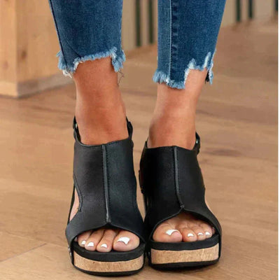 Orthopädische Sandalen - Plateau - Korksohle - Keilsandaletten - Sommerschuhe