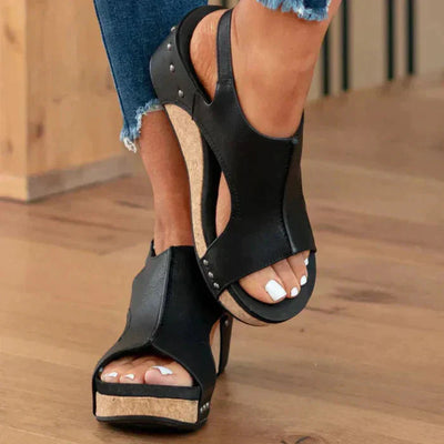 Orthopädische Sandalen - Plateau - Korksohle - Keilsandaletten - Sommerschuhe