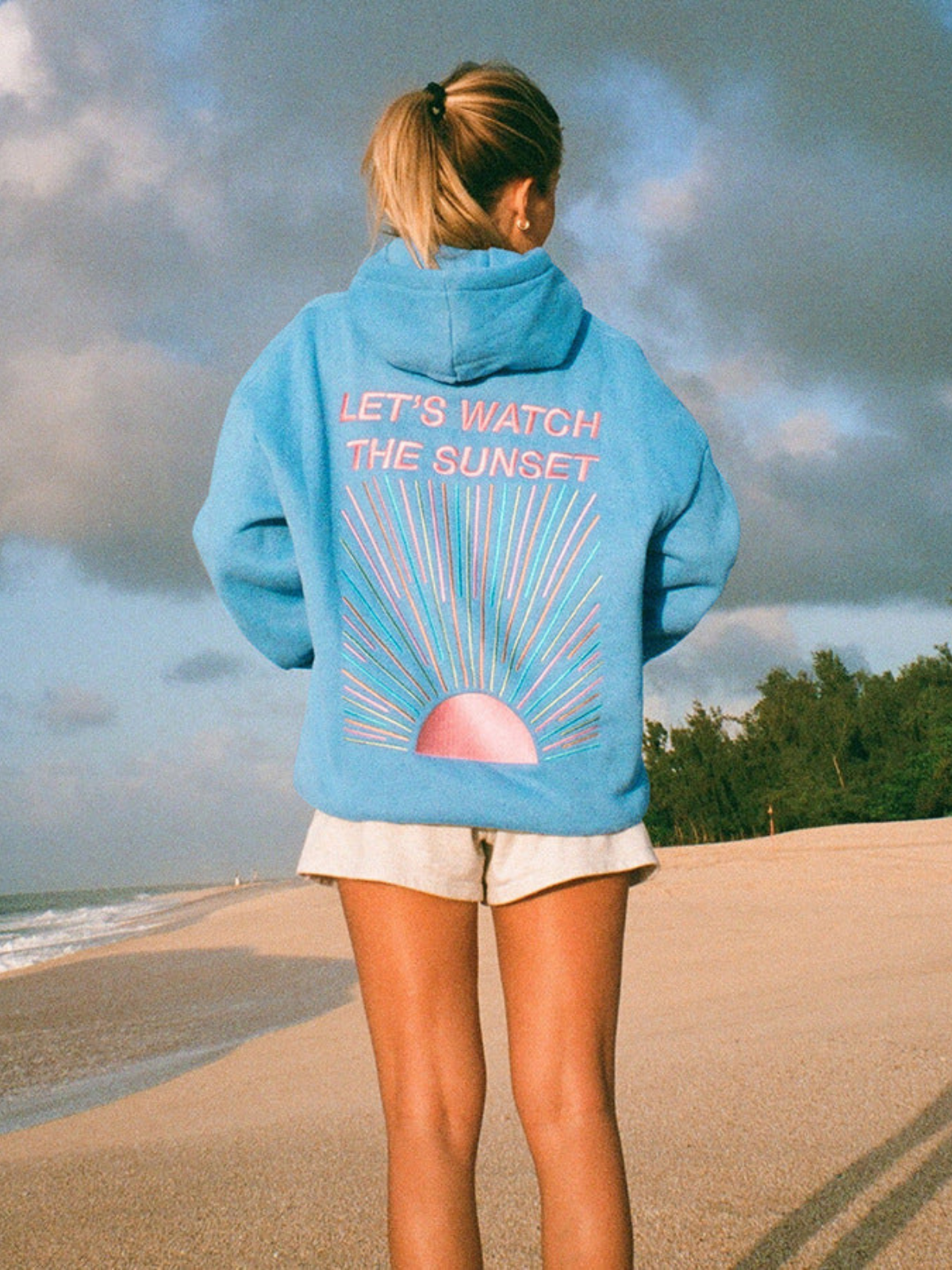 Oversize-Kapuzenpullover | Sonnenuntergang | Bequem | Pullover mit Kapuze | Damen-Kapuzenpullover