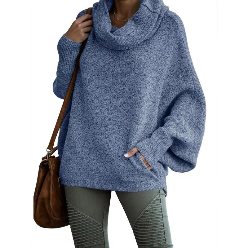 Oversize-Pullover – Fledermausärmel – Rollkragenpullover – Oversize-Pullover – Damenstrickwaren