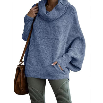 Oversize-Pullover – Fledermausärmel – Rollkragenpullover – Oversize-Pullover – Damenstrickwaren