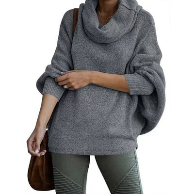 Oversize-Pullover – Fledermausärmel – Rollkragenpullover – Oversize-Pullover – Damenstrickwaren