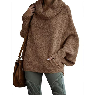 Oversize-Pullover – Fledermausärmel – Rollkragenpullover – Oversize-Pullover – Damenstrickwaren