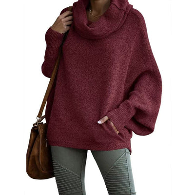Oversize-Pullover – Fledermausärmel – Rollkragenpullover – Oversize-Pullover – Damenstrickwaren