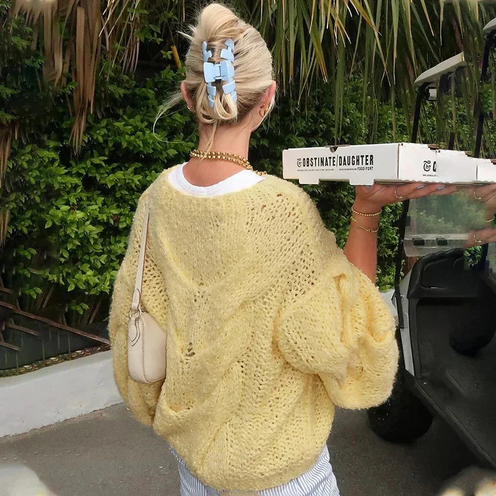 Oversize-Pullover | Lockere Passform | Grob gestrickt | Strickpullover | Damenbekleidung