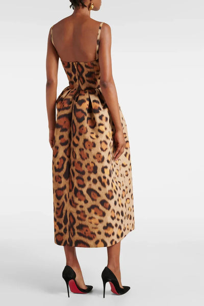 Bustier-Midikleid mit Tiermotiven