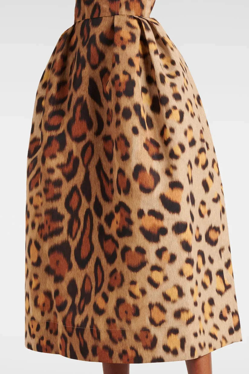 Bustier-Midikleid mit Tiermotiven