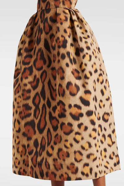 Bustier-Midikleid mit Tiermotiven