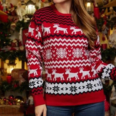 Paar-Weihnachts-Pullover – Rundhalsausschnitt – Langarm – Paar-Weihnachts