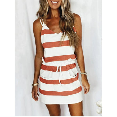 Beatrix - schlank gestreift leicht Sommer Kleid