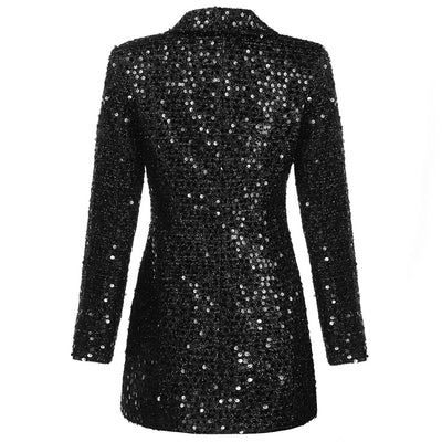 Pailletten-Blazer-Kleid – Glitzer