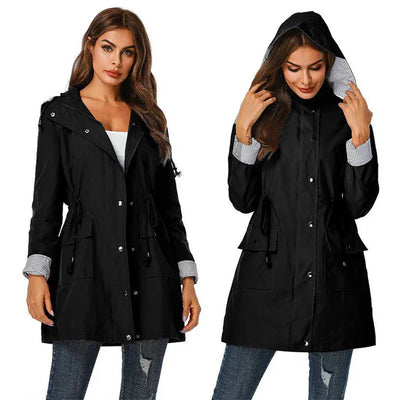 Parka-Jacke | Mit Kapuze | Wasserdicht | Windbreaker-Jacke | Damenjacke