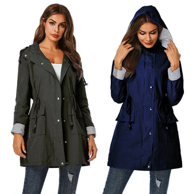 Parka-Jacke | Mit Kapuze | Wasserdicht | Windbreaker-Jacke | Damenjacke