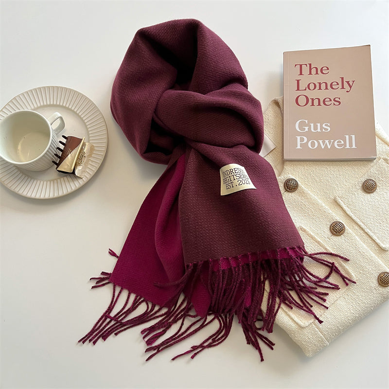 Pashmina-Schal – warm – doppelseitig – Winterschal – Damenschal
