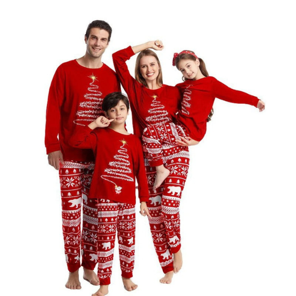 Passende Pyjamas – Gemütlich – Langarm – Passende Weihnachtspyjamas – Weihnachtspyjamas für die ganze Familie