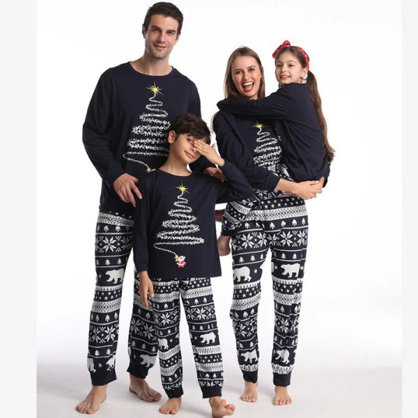 Passende Pyjamas – Gemütlich – Langarm – Passende Weihnachtspyjamas – Weihnachtspyjamas für die ganze Familie