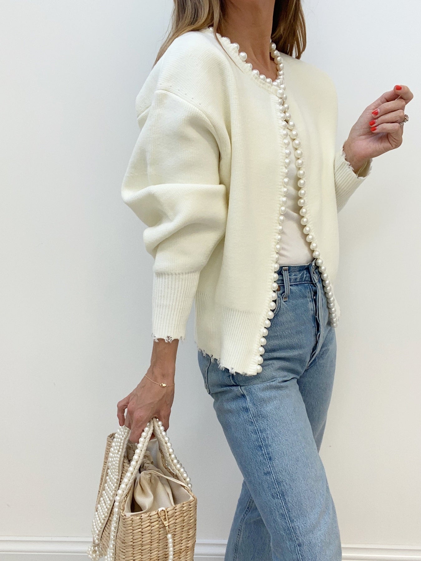 Perlstrickjacke | Schick | Lockere Passform | Strickjacke | Damenjacke
