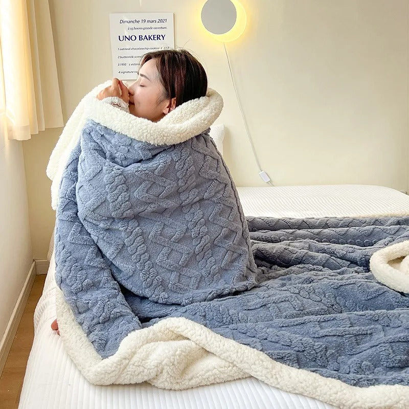 Plüschdecke | flauschig | warm | kuschelig Sherpa-Decke | Winterdecke