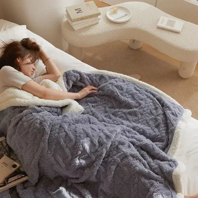 Plüschdecke | flauschig | warm | kuschelig Sherpa-Decke | Winterdecke