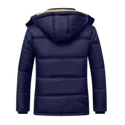 Puffer Jacke – Warm – Kapuze – Daunenjacke – Winterjacke für Herren