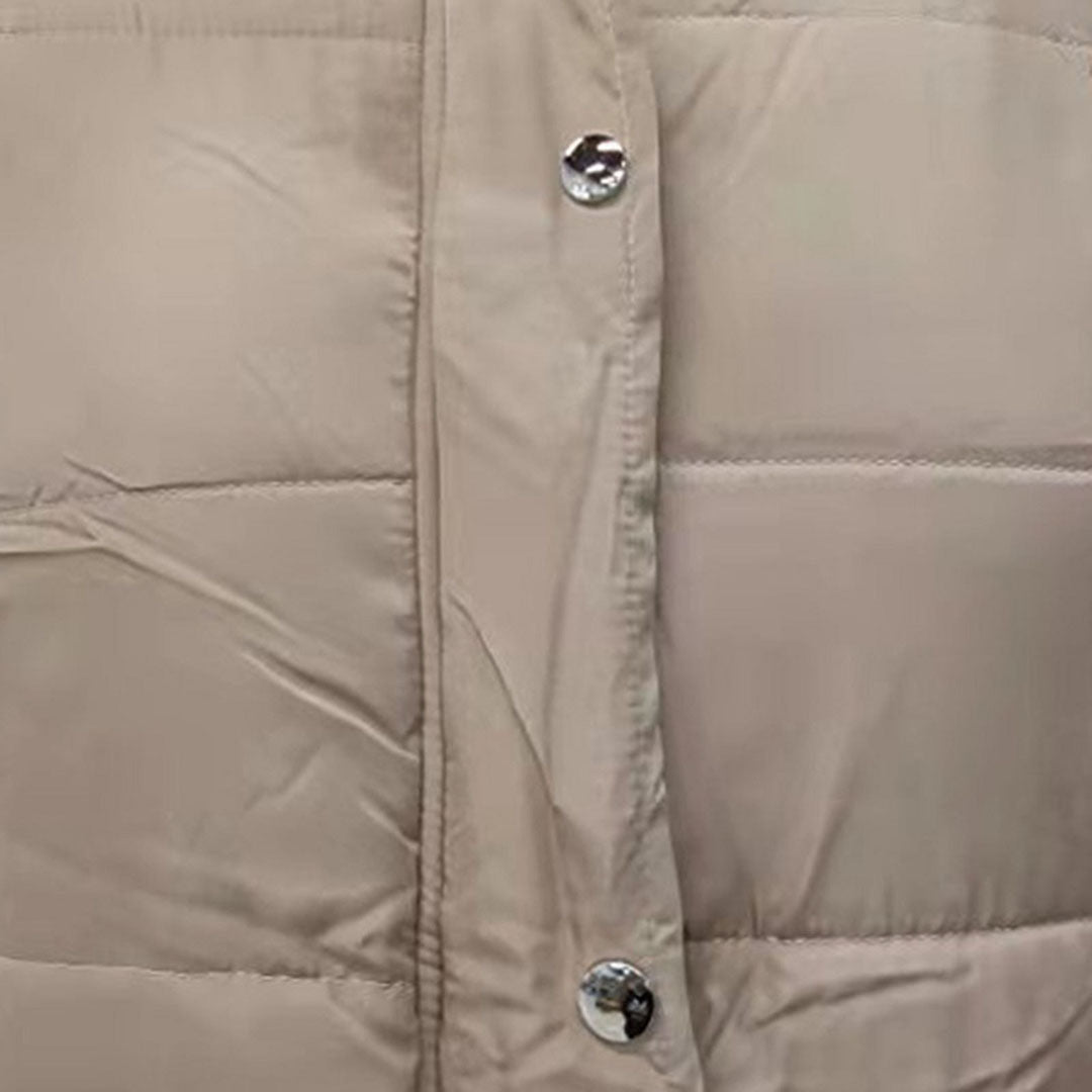 Puffer-Weste | Lang | Mit Kapuze | Körperwärmer | Winterkleidung für Damen