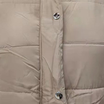 Puffer-Weste | Lang | Mit Kapuze | Körperwärmer | Winterkleidung für Damen