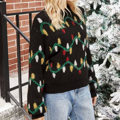 Stiama | Damen Warme Kurze Pullover | Weihnachten