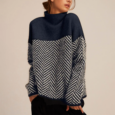 Pullover | Gestrickt | Lockere Passform | Rollkragenpullover | Damenstrickwaren