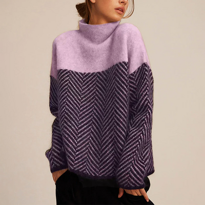 Pullover | Gestrickt | Lockere Passform | Rollkragenpullover | Damenstrickwaren