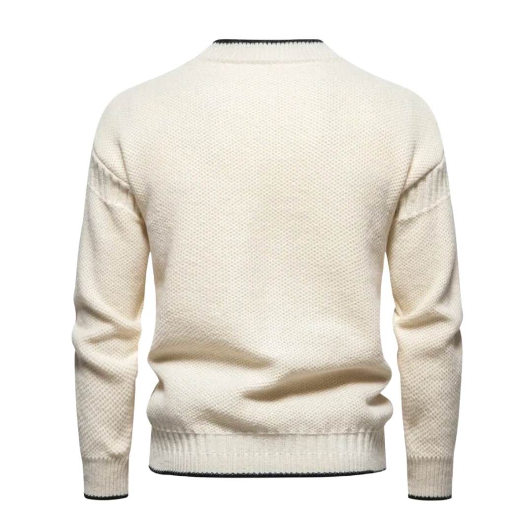 Pullover | Warm | Hoher Kragen | Strickpullover | Herrenbekleidung