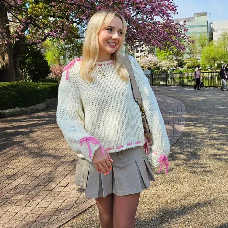 Pullover – lockere Passform – Oversize – Strickpullover – Damen-Strickwaren