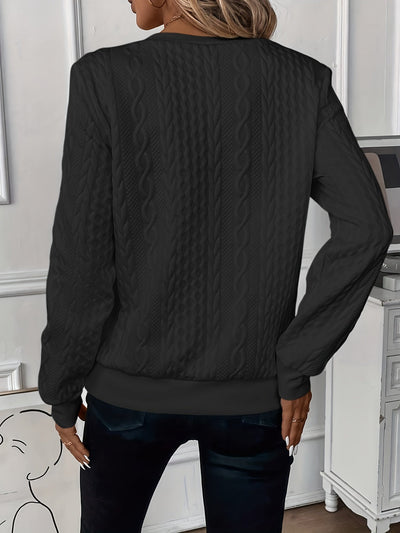 Pullover mit halbem Reißverschluss | Normale Passform | Rundhalsausschnitt | Pullover mit halbem Reißverschluss | Damenbekleidung