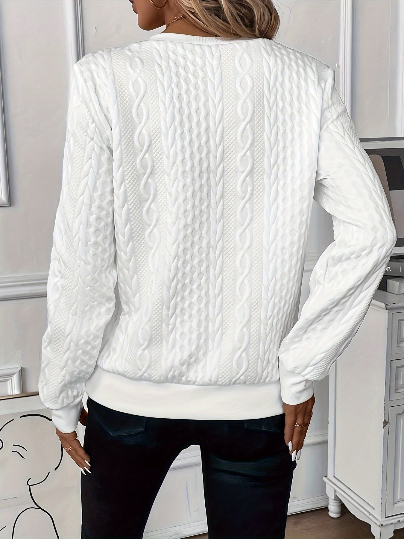 Pullover mit halbem Reißverschluss | Normale Passform | Rundhalsausschnitt | Pullover mit halbem Reißverschluss | Damenbekleidung