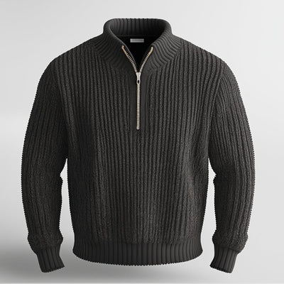 Pullover mit halbem Reißverschluss | Warm | Pullover | Strickpullover | Herrenpullover mit halbem Reißverschluss