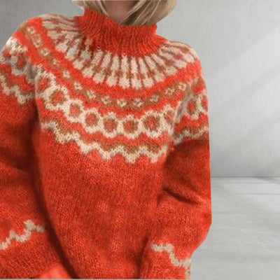Pullover mit nordischem Strickmuster