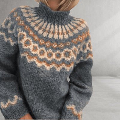 Pullover mit nordischem Strickmuster