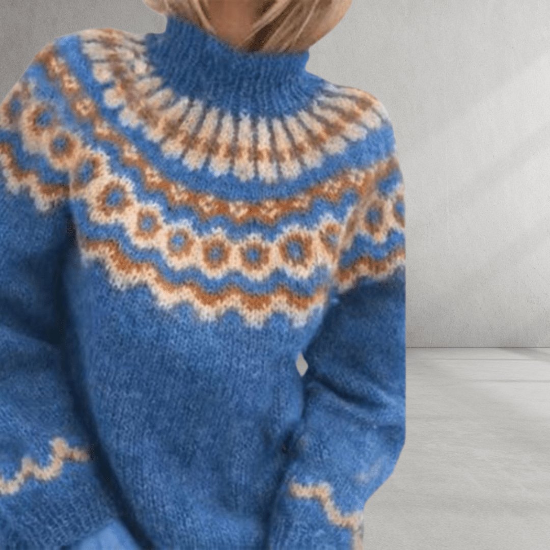 Pullover mit nordischem Strickmuster