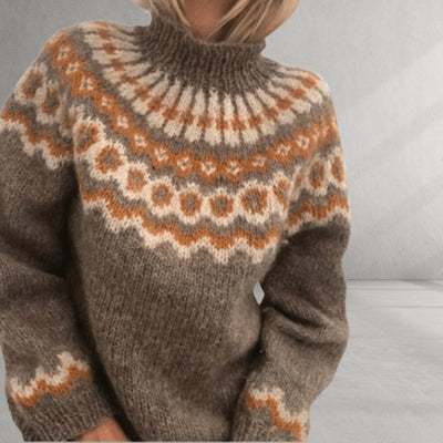 Pullover mit nordischem Strickmuster