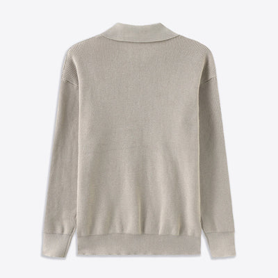 Pullover mit viertelhohem Reißverschluss | Strickpullover | Herren-Pullover mit halbhohem Reißverschluss | Pullover