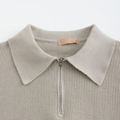 Pullover mit viertelhohem Reißverschluss | Strickpullover | Herren-Pullover mit halbhohem Reißverschluss | Pullover