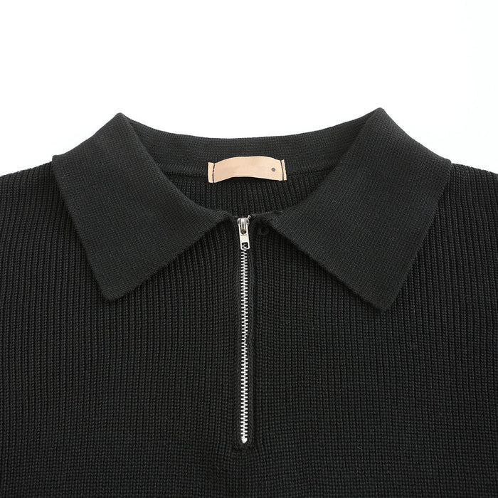 Pullover mit viertelhohem Reißverschluss | Strickpullover | Herren-Pullover mit halbhohem Reißverschluss | Pullover