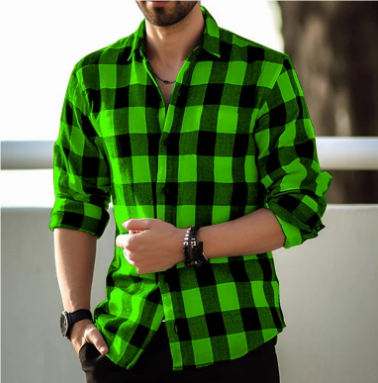 Giyanem | Herren Warme Kariertes Hemd | Bequeme