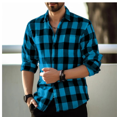 Giyanem | Herren Warme Kariertes Hemd | Bequeme
