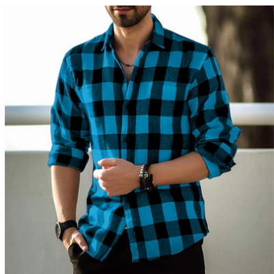 Giyanem | Herren Warme Kariertes Hemd | Bequeme