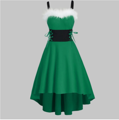 Adeliayabim | Damen Weihnachts Kleid | Schulterfrei