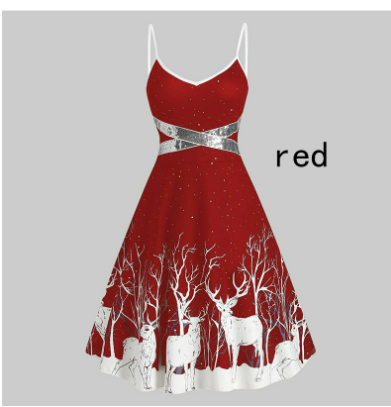 Adeliayabim | Damen Weihnachts Kleid | Schulterfrei