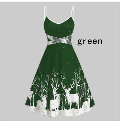 Adeliayabim | Damen Weihnachts Kleid | Schulterfrei