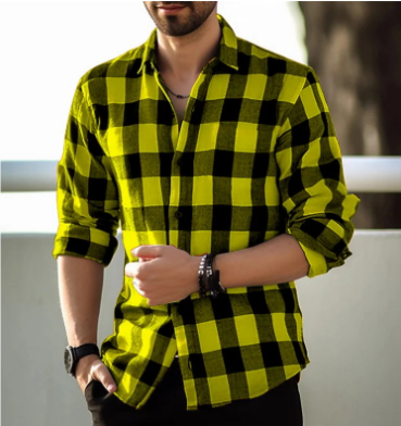 Giyanem | Herren Warme Kariertes Hemd | Bequeme