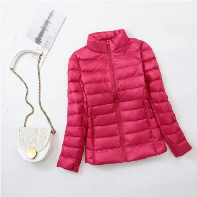 Beccya | Damen Leichte Winter Daunen Jacke | Reißverschluss