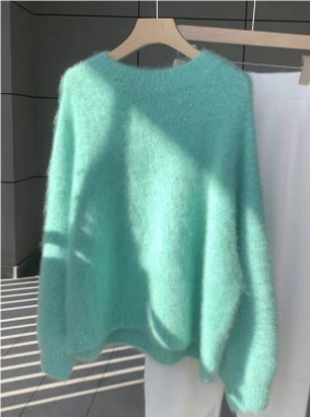 Naomiam | Damen Warme Langarm Pullover | Überdimensionale